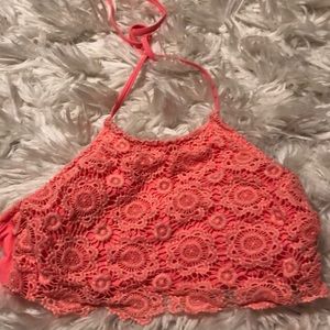 Crochet xhilaration bikini top